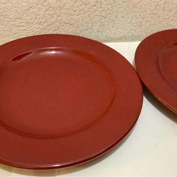 Pier 1 Imports Italian Toscana Burgundy 11" Earthenware Dinner Plate - Picture 3 of 6